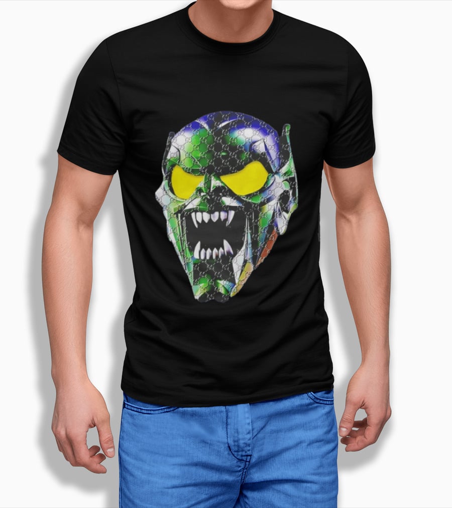 Spider Man Green Goblin Fierce Face With Distinct Texture T-Shirt