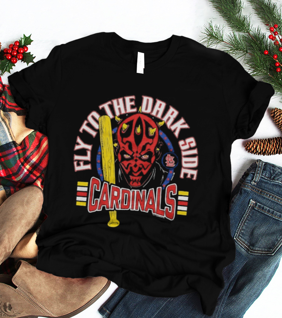 Star Wars X MLB St. Louis Cardinals Fly To The Dark Side Darth Maul T-Shirt