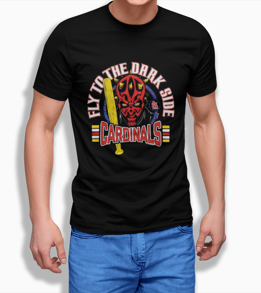 Star Wars X MLB St. Louis Cardinals Fly To The Dark Side Darth Maul T-Shirt