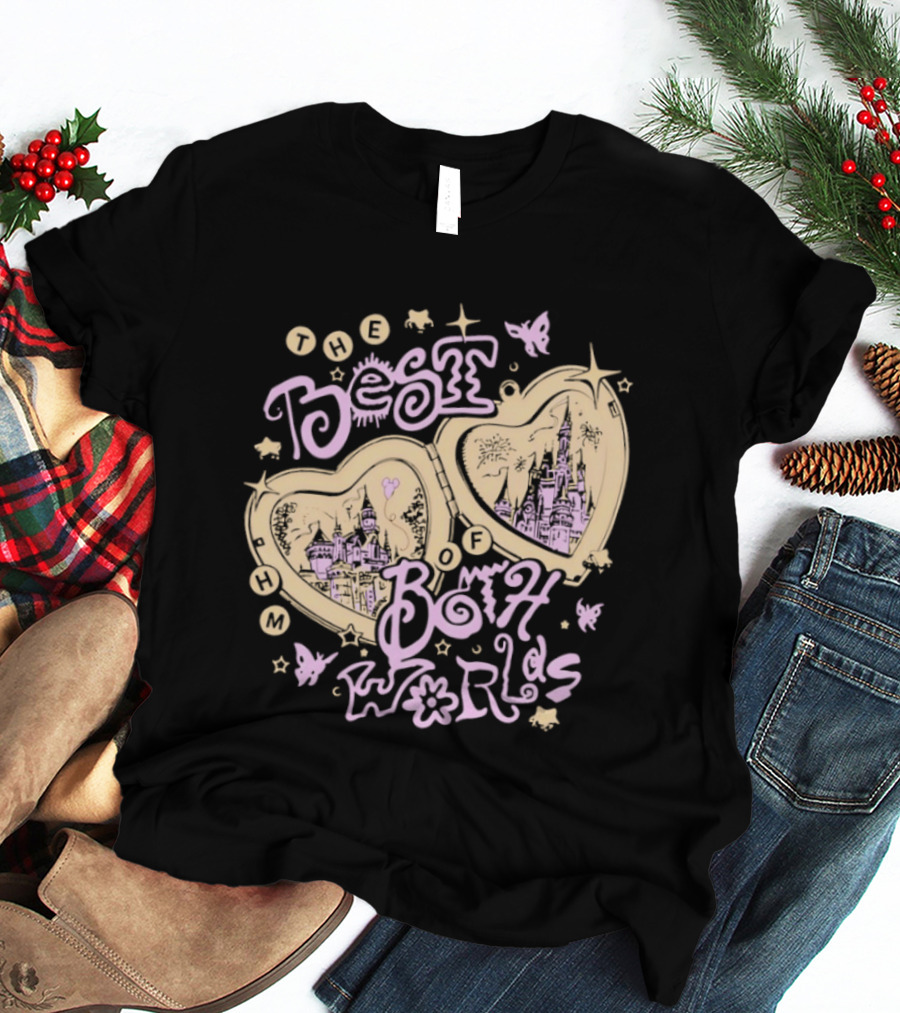 The Best Of Both Worlds Hearts Butterflies Castle Stars T-Shirt