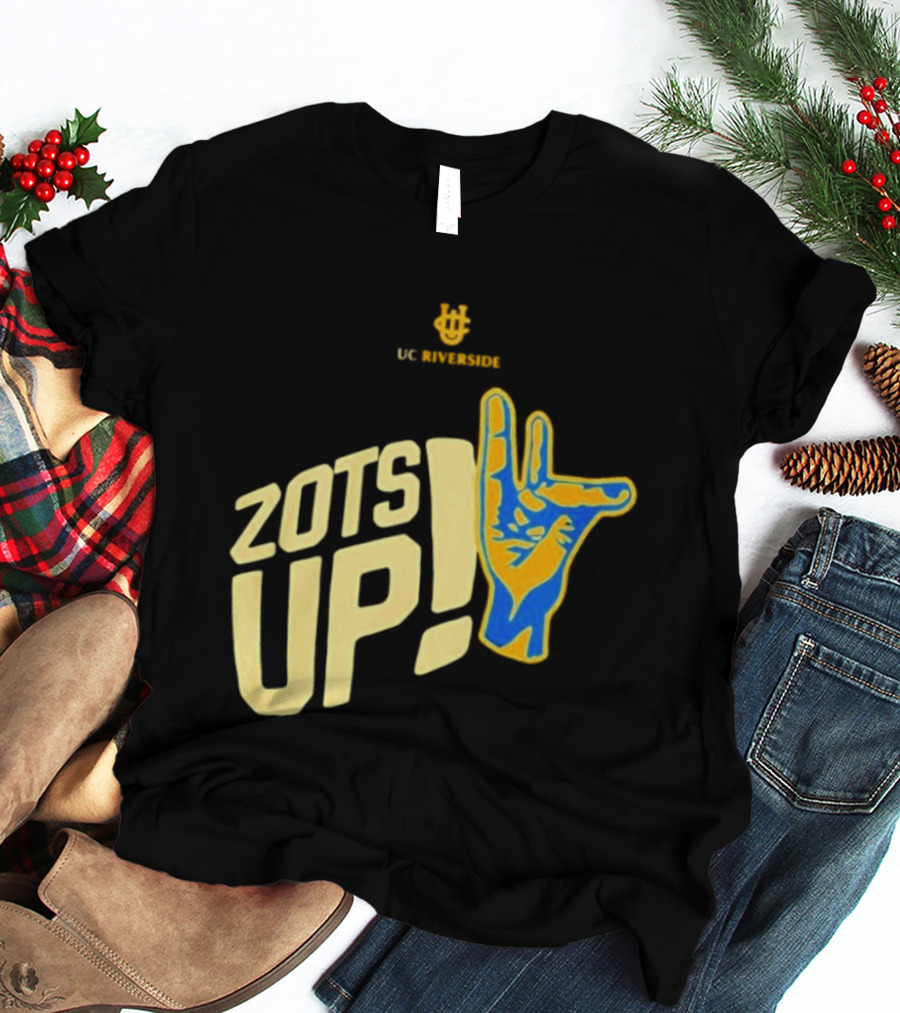 UC Riverside Zot Hand Sign Zots Up T-Shirt