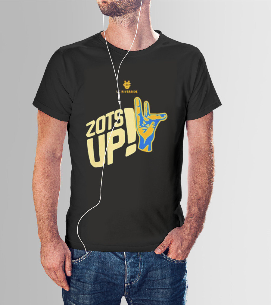 UC Riverside Zot Hand Sign Zots Up T-Shirt