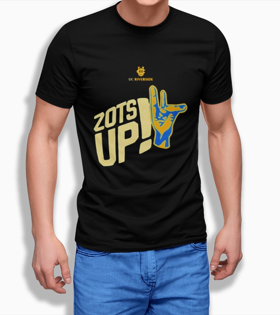 UC Riverside Zot Hand Sign Zots Up T-Shirt