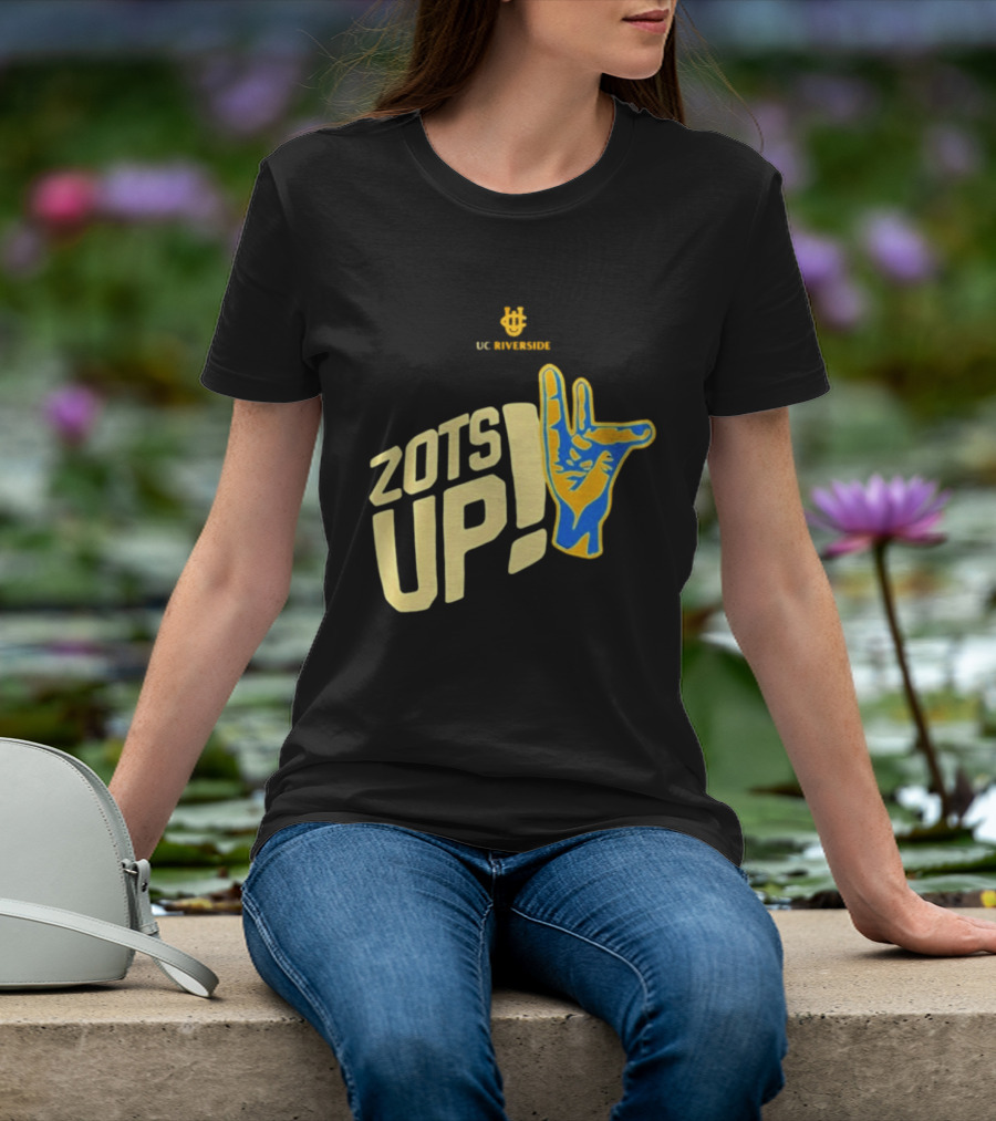 UC Riverside Zot Hand Sign Zots Up T-Shirt