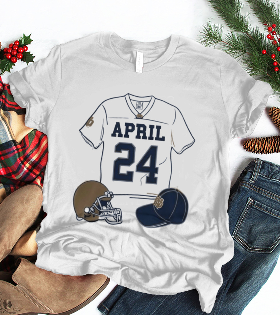 Notre Dame April 24 Football Jersey 2026 T-Shirt