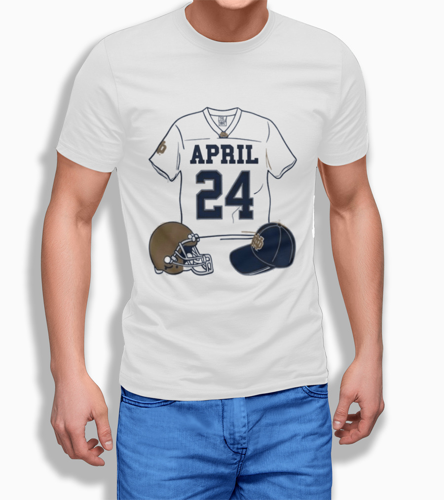 Notre Dame April 24 Football Jersey 2026 T-Shirt