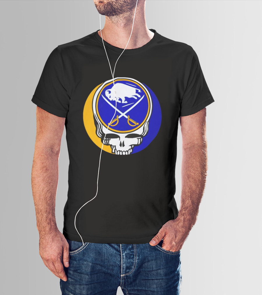 Buffalo Sabres Grateful Dead Steal Your Face Hockey 2026 Collaboration T-Shirt
