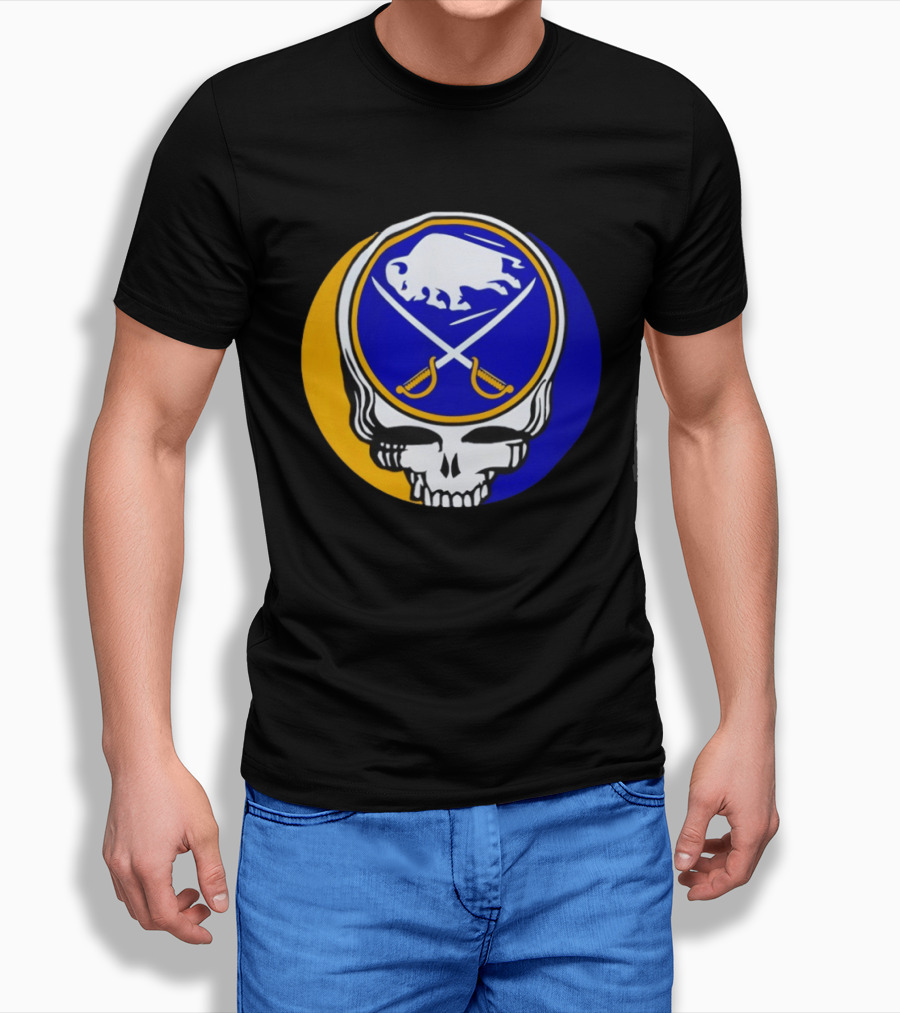 Buffalo Sabres Grateful Dead Steal Your Face Hockey 2026 Collaboration T-Shirt