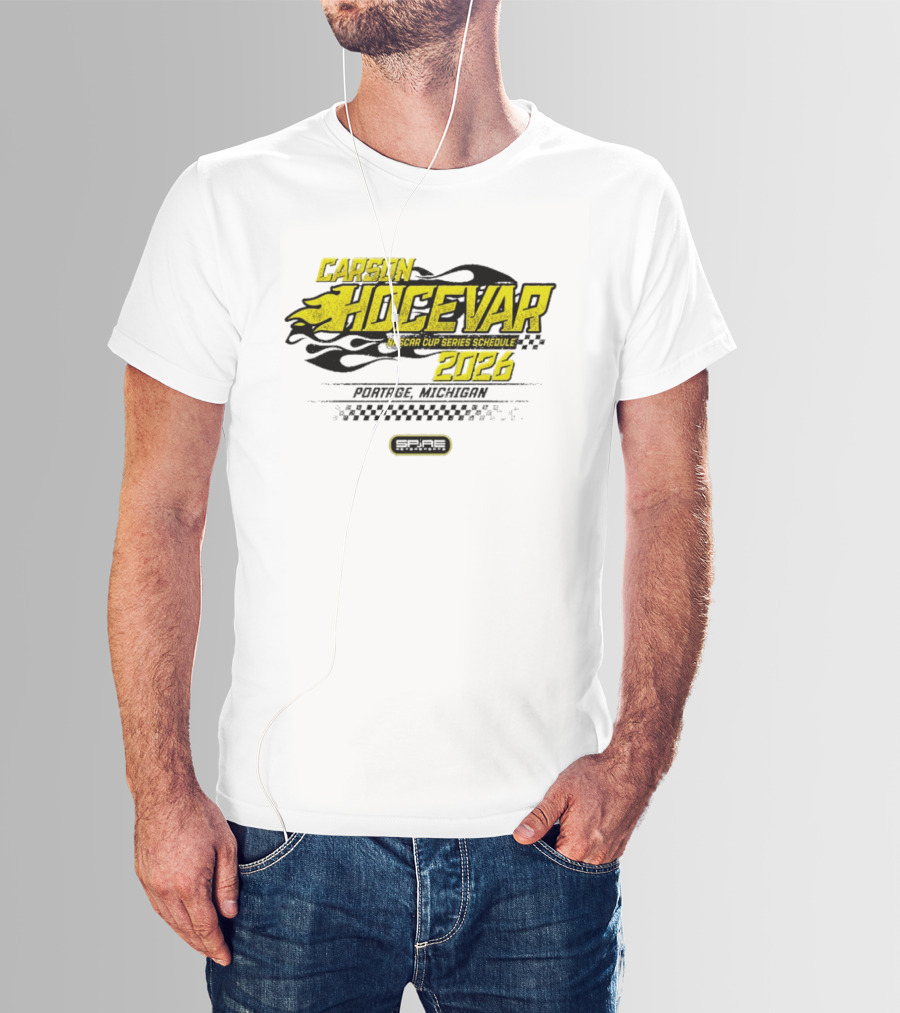 Carson Hocevar Nascar Cup Series Schedule 2026 Portage Michigan Racing 77 T-Shirt