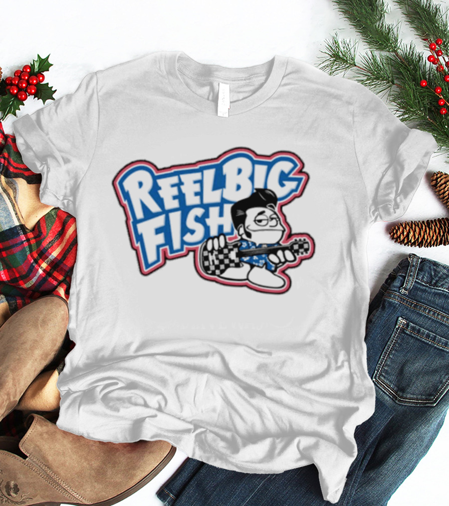 Reel Big Fish Cartoon Character With Guitar T-Shirt