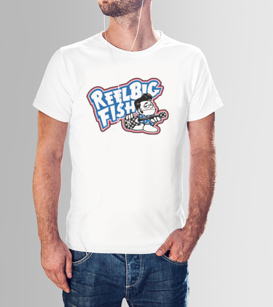 Reel Big Fish Cartoon Character With Guitar T-Shirt