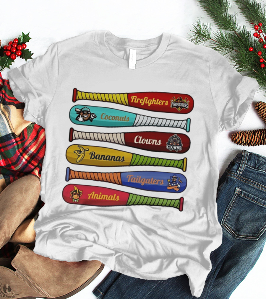 Firefighters Coconuts Clowns Bananas Tailgaters Animals Baseball Bats T-Shirt