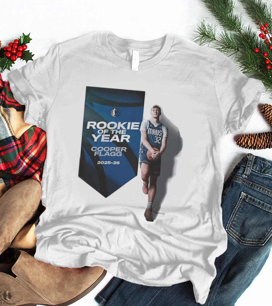 Rookie Of The Year Cooper Flagg 2025 26 Dallas Mavericks Mavs 32 T-Shirt