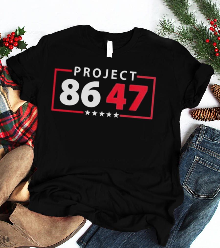 Project 8647 White Red Stars T-Shirt