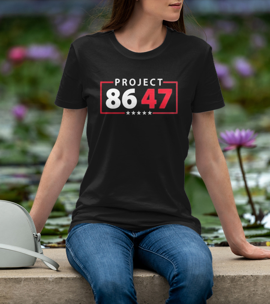 Project 8647 White Red Stars T-Shirt