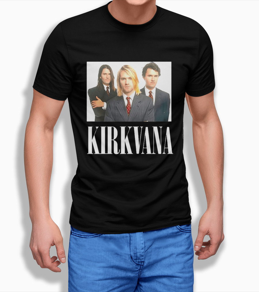 Kirkvana Nirvana Album Covers Suits Band Members T-Shirt