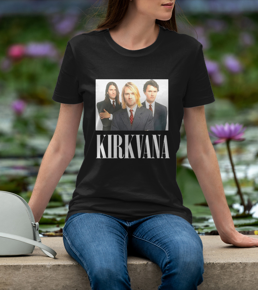 Kirkvana Nirvana Album Covers Suits Band Members T-Shirt