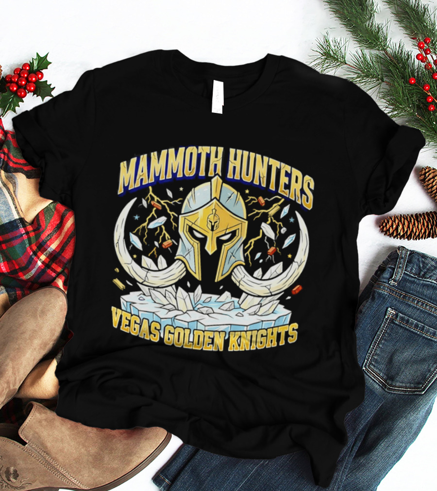 Mammoth Hunters Vegas Golden Knights Ice Hockey Helmet Ice T-Shirt