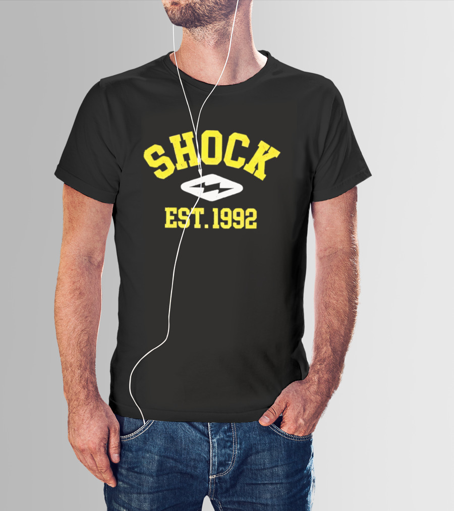 Marcus Fakatou Shock Est 1992 Electric T-Shirt