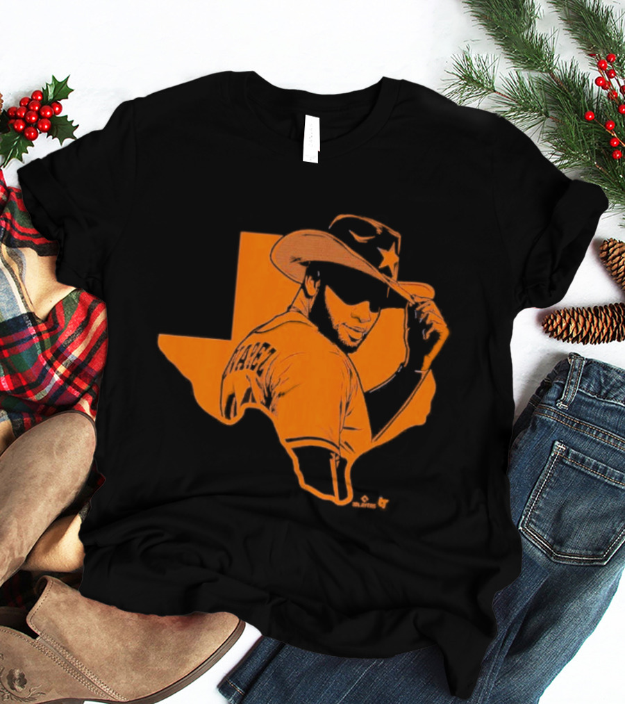 Yordan Alvarez Texas Cowboy Silhouette Hat T-Shirt