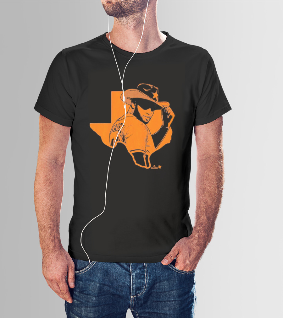 Yordan Alvarez Texas Cowboy Silhouette Hat T-Shirt