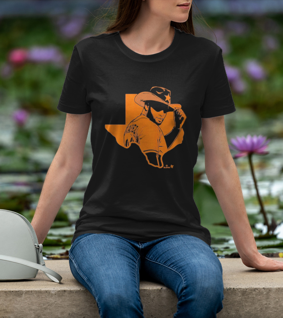 Yordan Alvarez Texas Cowboy Silhouette Hat T-Shirt