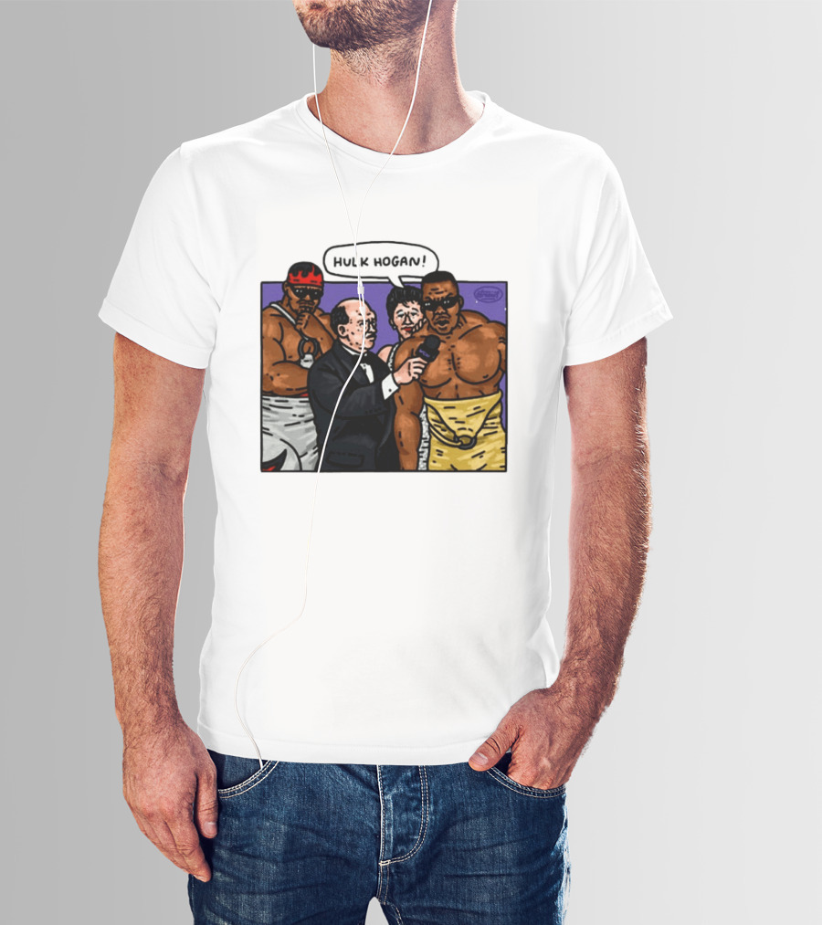 Culture Kings WWE Hulk Hogan Wrestlers Cartoon Interview Scene T-Shirt