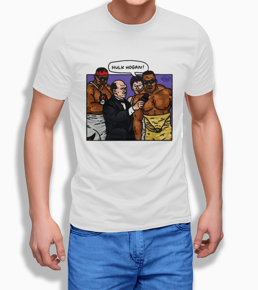 Culture Kings WWE Hulk Hogan Wrestlers Cartoon Interview Scene T-Shirt