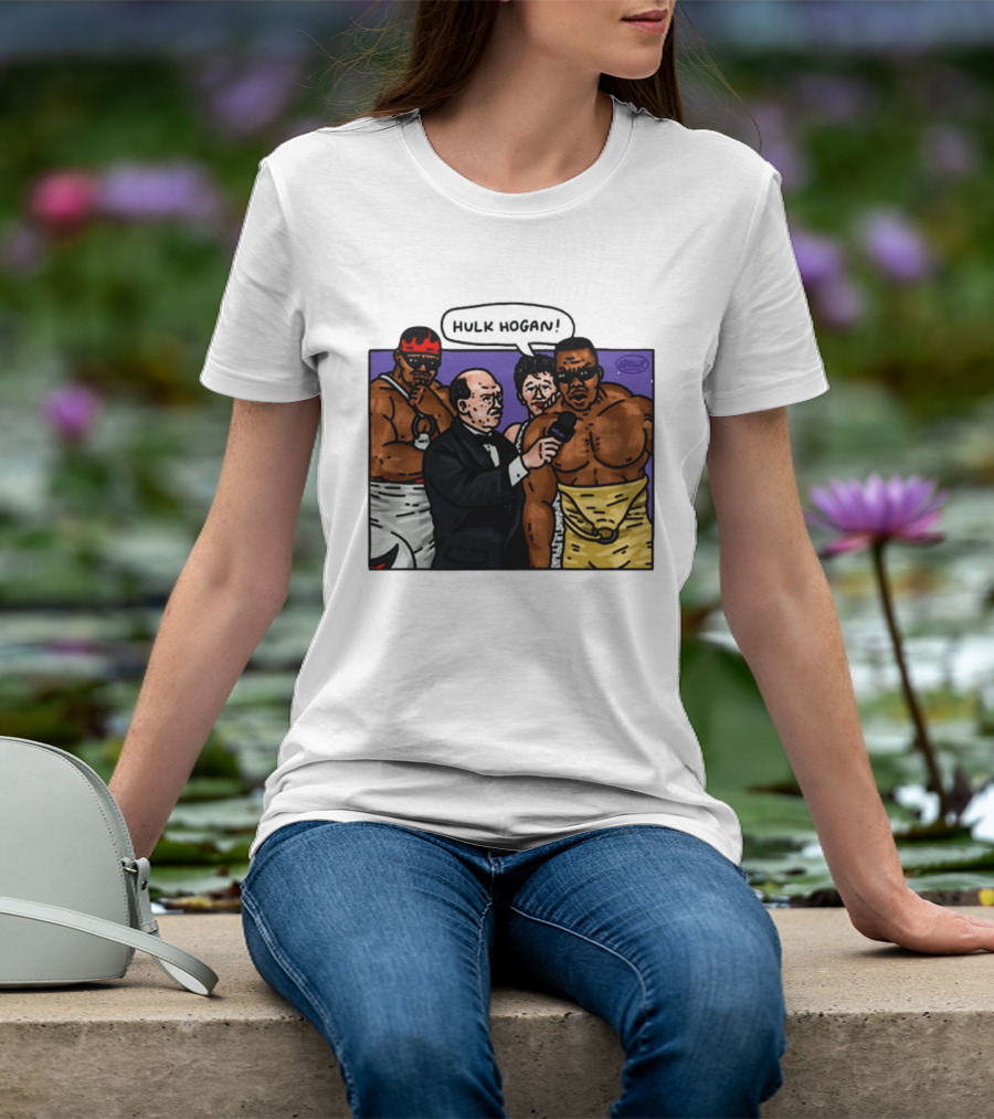 Culture Kings WWE Hulk Hogan Wrestlers Cartoon Interview Scene T-Shirt