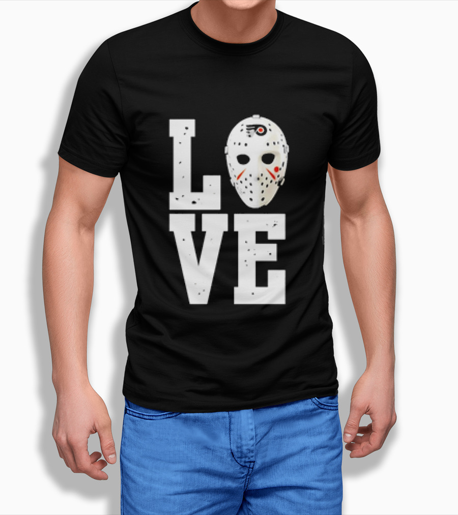 Philadelphia Flyers Love Hockey Goalie Mask T-Shirt