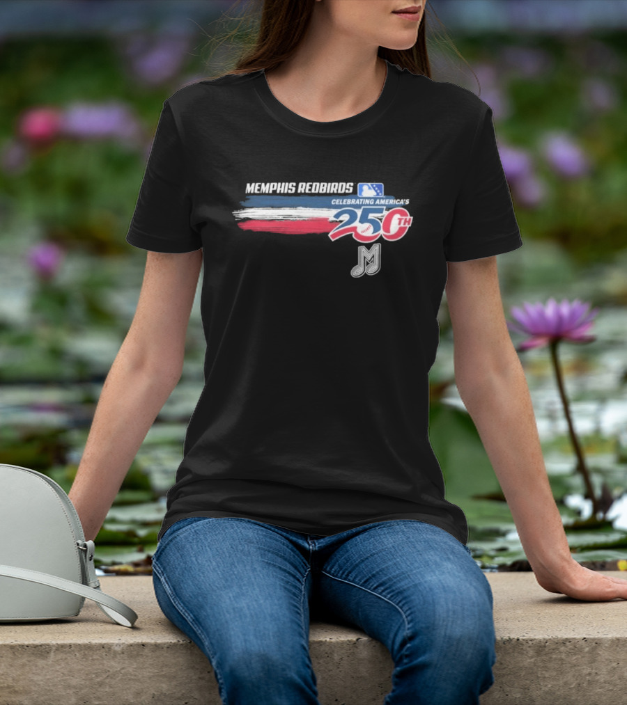 Memphis Redbirds Celebrating America's 250th MILB Music Note T-Shirt