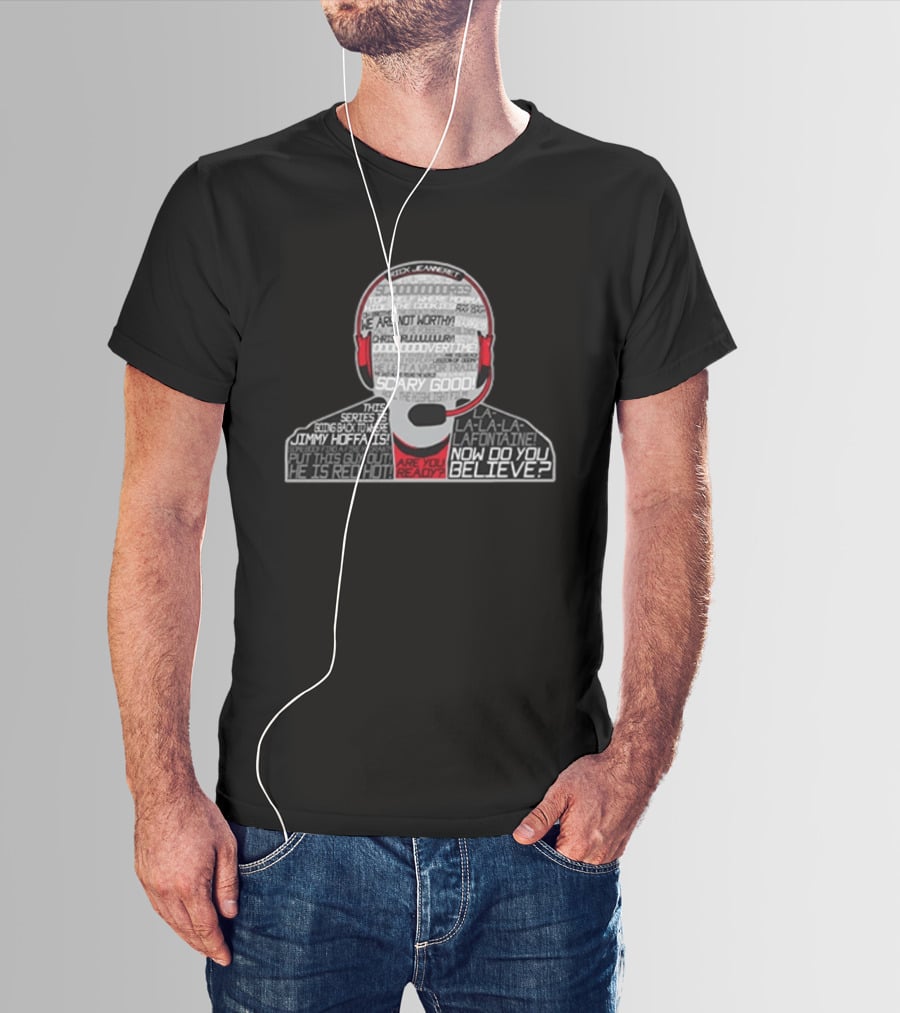 Rick Jeanneret Scary Good Are You Ready La La La LaFontaine Buffalo Hockey T-Shirt