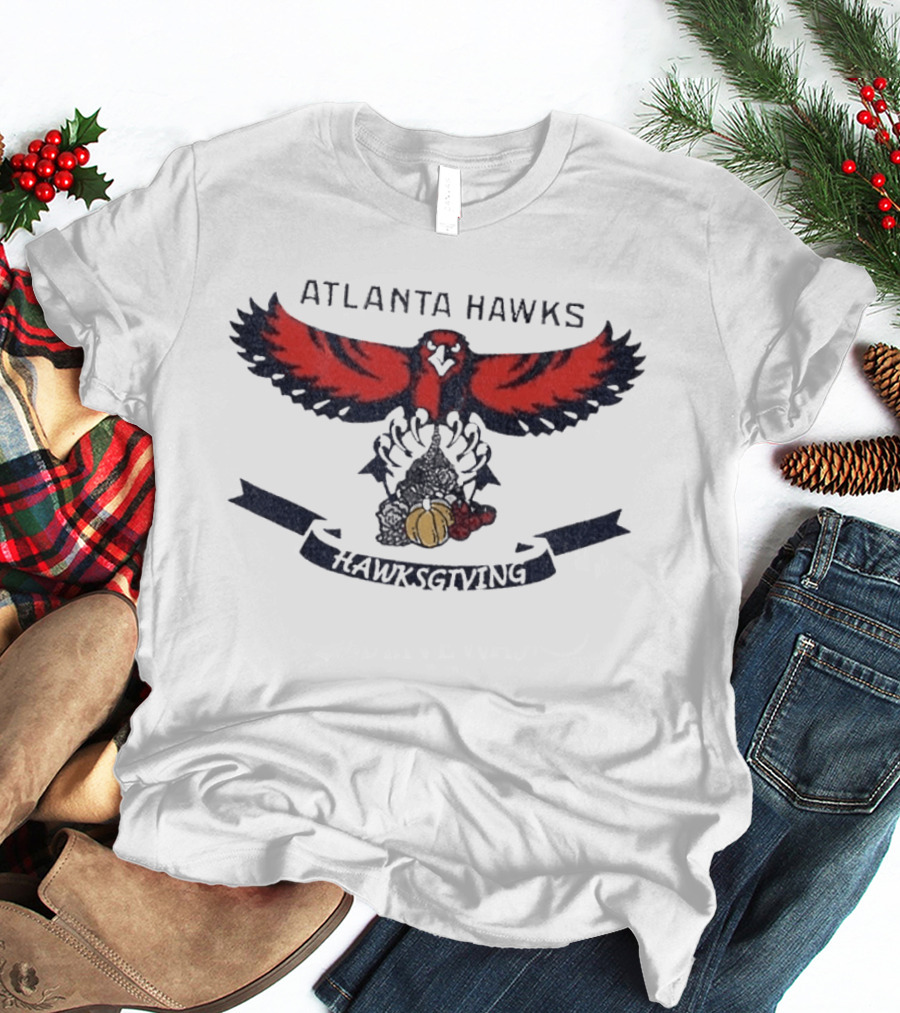 Atlanta Hawks Hawksgiving Thanksgiving Basketball Celebration T-Shirt