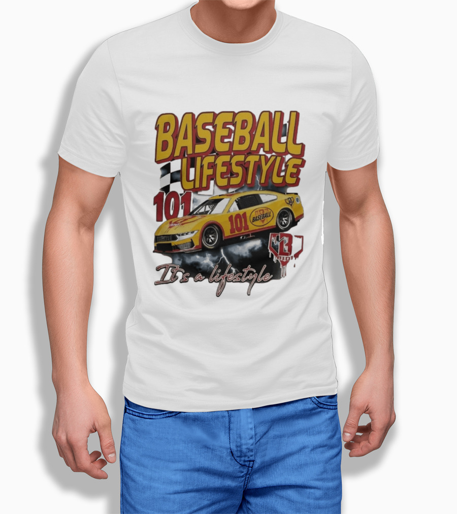 Baseball Lifestyle 101 Racing Car It's A Lifestyle 43RPM T-Shirt