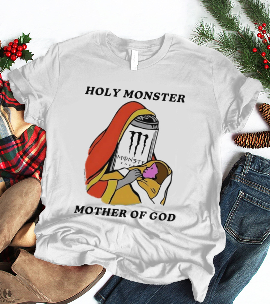 Holy Monster Mother Of God Energy Drink Can T-Shirt