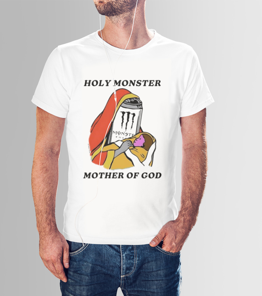 Holy Monster Mother Of God Energy Drink Can T-Shirt