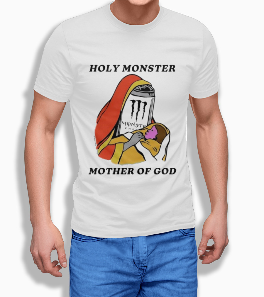Holy Monster Mother Of God Energy Drink Can T-Shirt