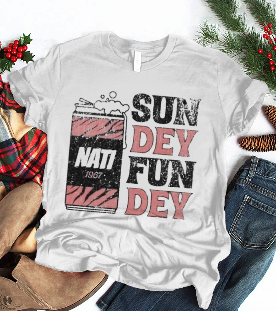 Nati Sunday Funday Cincinnati Bengals Tiger Stripes Football Fan Gear T-Shirt