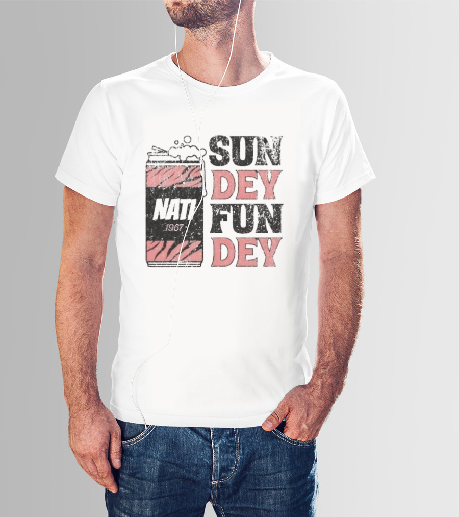 Nati Sunday Funday Cincinnati Bengals Tiger Stripes Football Fan Gear T-Shirt