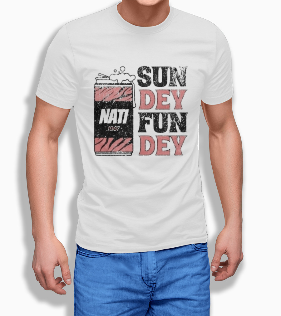 Nati Sunday Funday Cincinnati Bengals Tiger Stripes Football Fan Gear T-Shirt