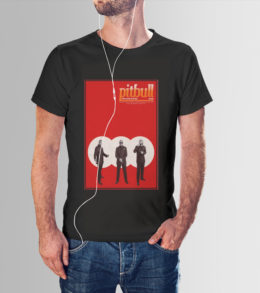 Pitbull Mr. Worldwide 2026 MidFlorida Credit Union Amphitheatre May 16 Tampa FL T-Shirt