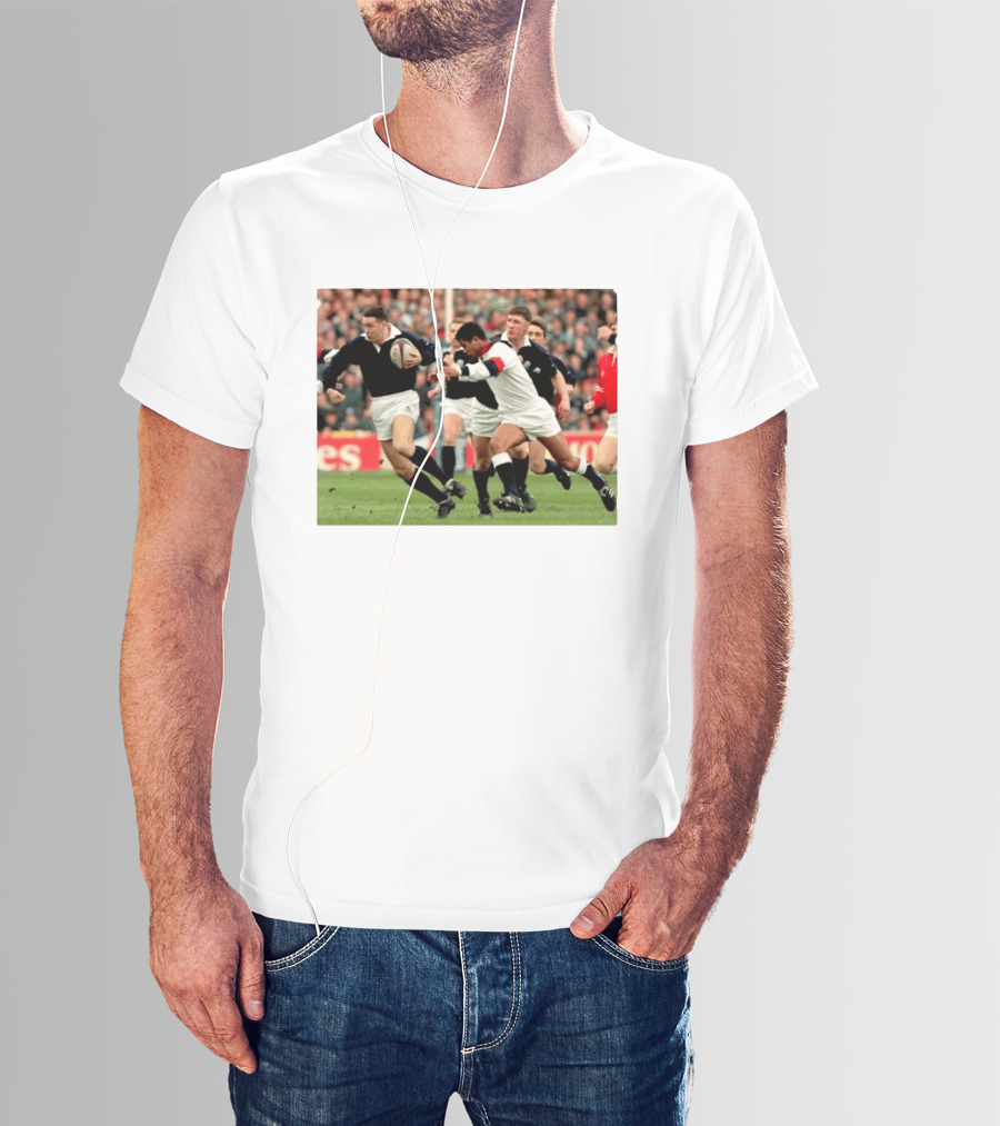 Scott Hastings Iconic Scotland Rugby Moment With Brother Gavin Against England T-Shirt