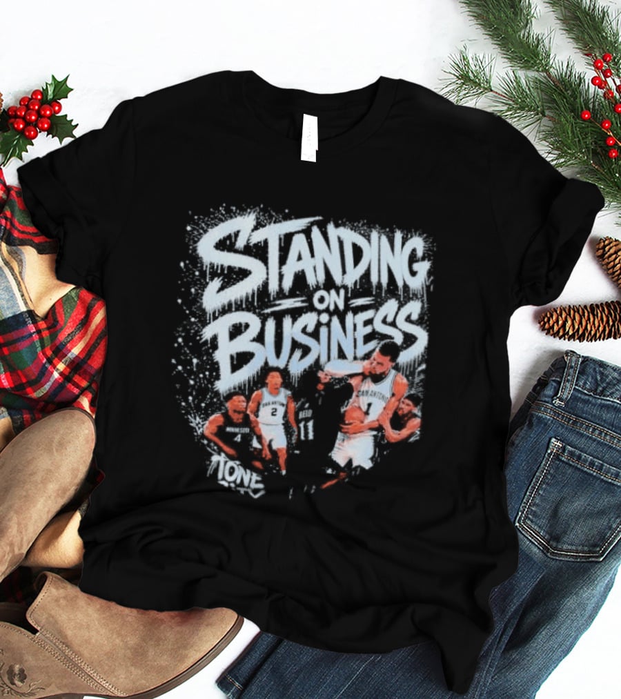 San Antonio Spurs Standing On Business Basketball Team T-Shirt