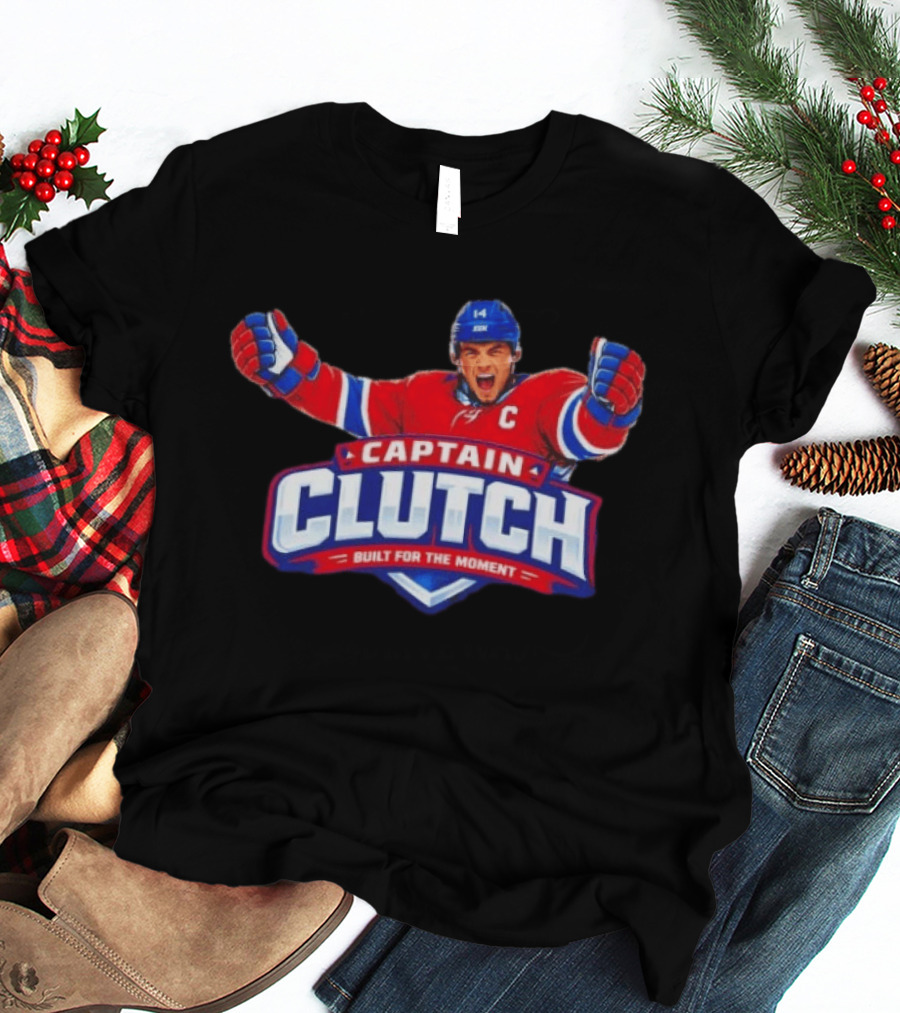 Nick Suzuki Captain Clutch Built For The Moment Montreal Canadiens T-Shirt