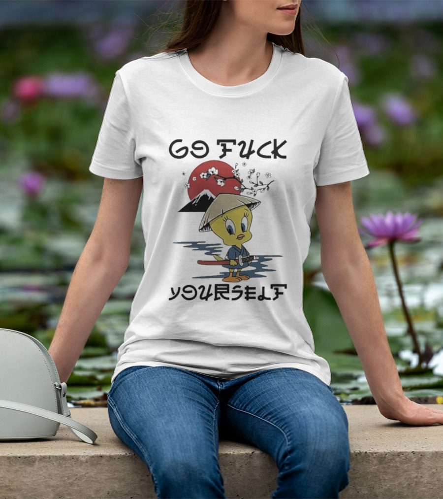 Looney Tunes Tweety Bird Samurai Go Fuck Yourself T-Shirt