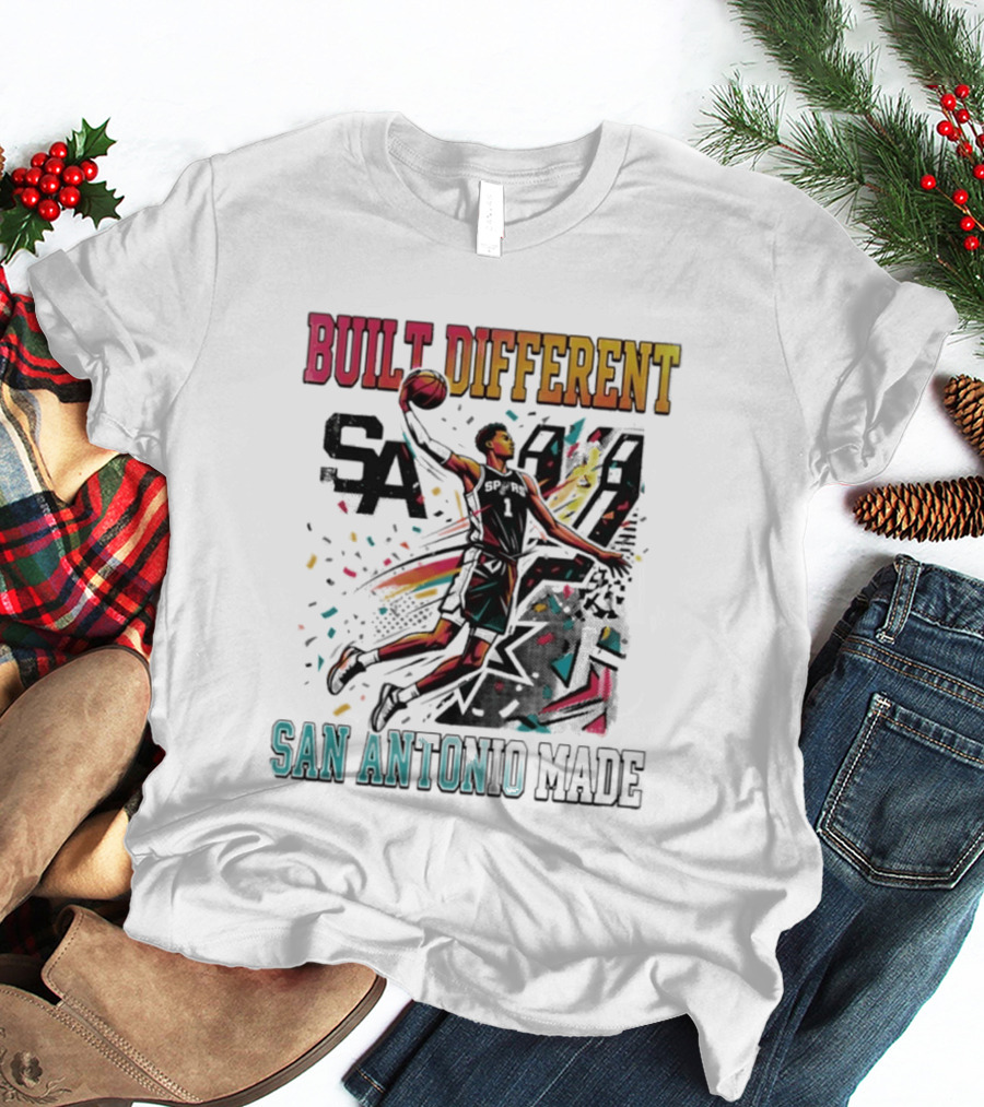 Built Different Victor Wembanyama San Antonio Made Spurs Basketball 2026 T-Shirt