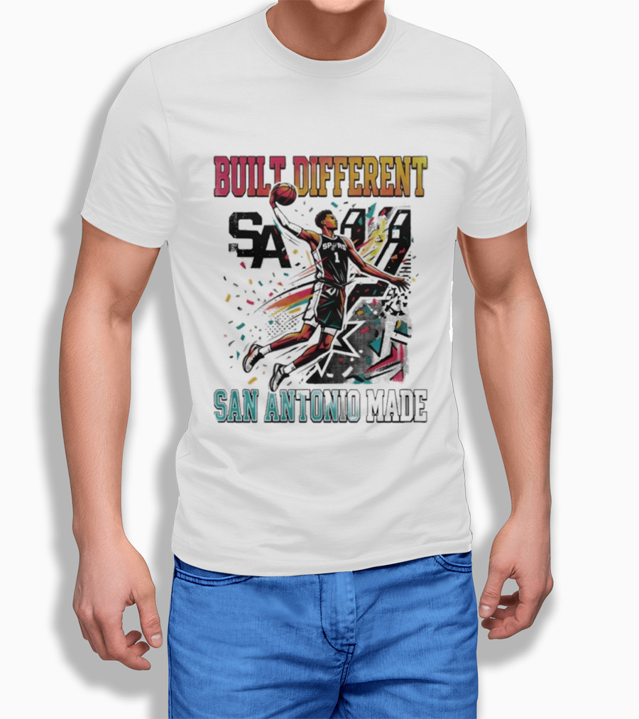 Built Different Victor Wembanyama San Antonio Made Spurs Basketball 2026 T-Shirt