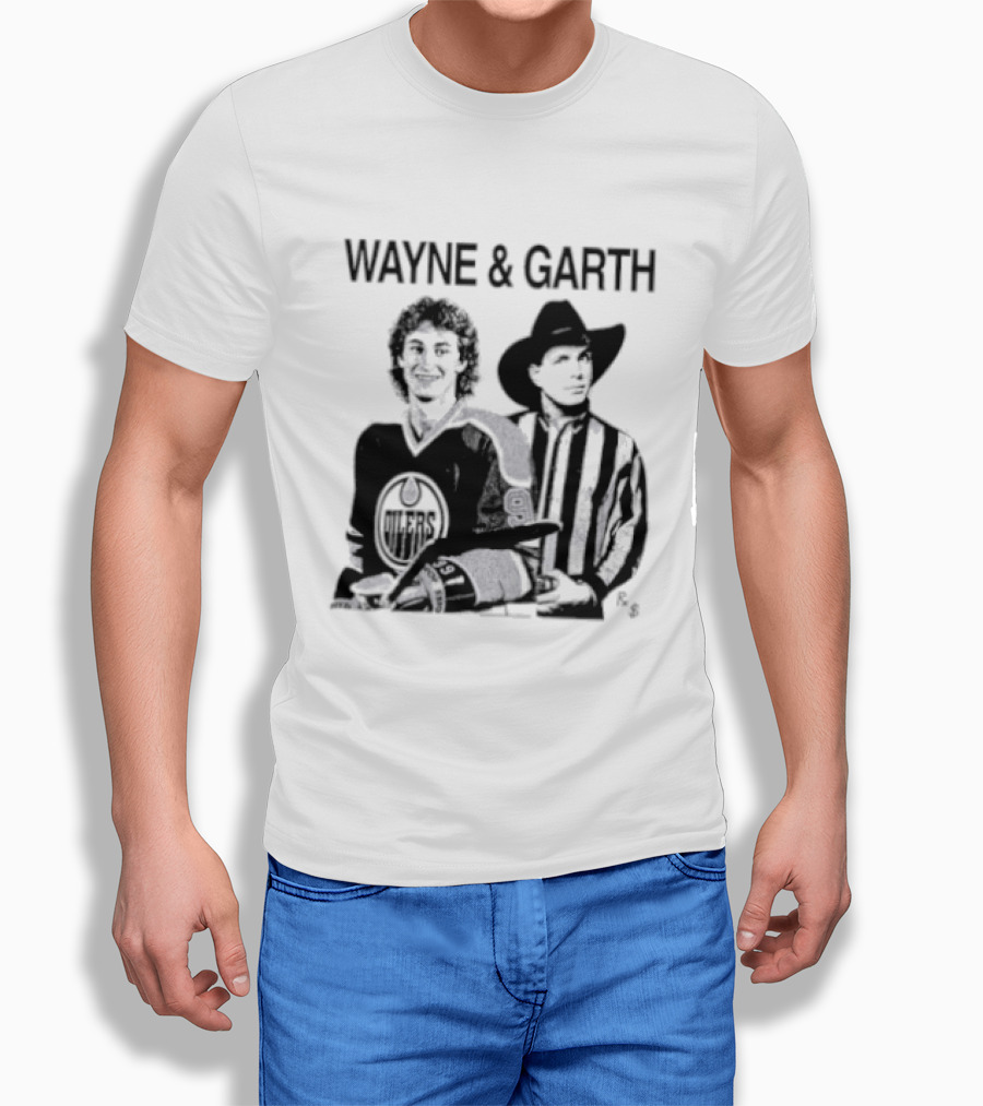 Wayne And Garth Hockey Cowboy Fusion T-Shirt