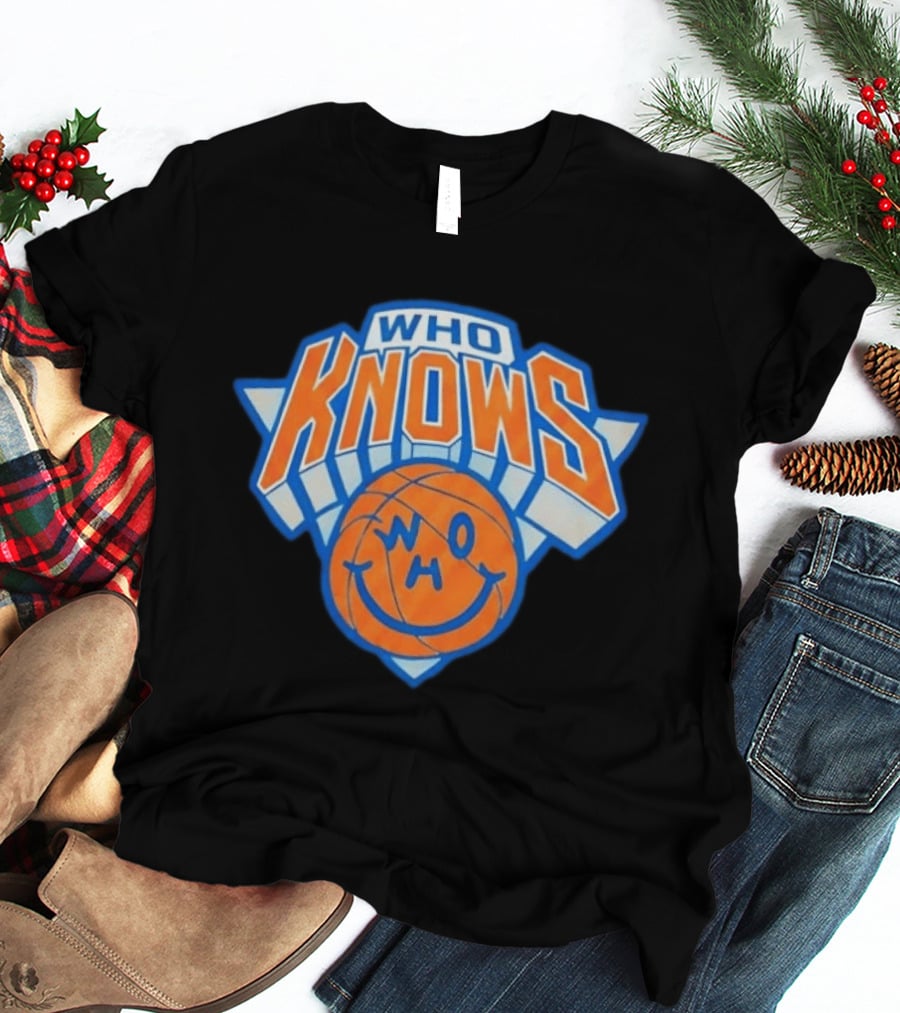 New York Knicks Who Knows Basketball Smiley Face T-Shirt