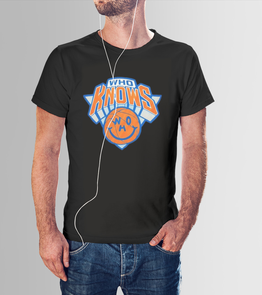 New York Knicks Who Knows Basketball Smiley Face T-Shirt
